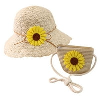 Luiyenes Djeca Sthed Age Hat Sun Turizam i postavljene torbe Djevojke Hat cvjetni šešir sunčeve kape