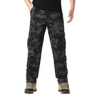 Muške modne casual kamuflage Multi džepni kopč za patentne patentne patentne pantalone muške teretne