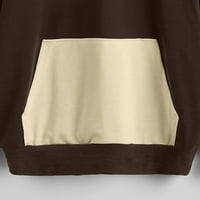 Aaiyomet ženske pulover dukseve dukserice povremena tunika vrhunska duša dugih rukava sa džepovima