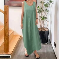 Pedort Žene oblače ljetna haljina casual mini ženska haljina izrezana bez leđa Flowy Line Maxi haljina