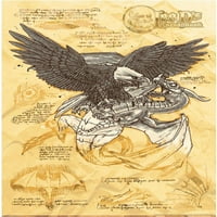 Laminirani Leo DS Scrapbook Eagle i zmaj Poster Dry Erase Znak 16x24