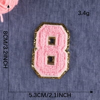 Računarski vez ručnik vezom ružičaste ružičaste naljepnice za vez od 0-08