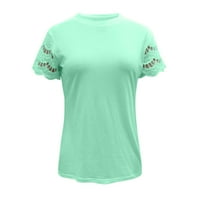 B91XZ Termalne košulje za žene čipke kratkih rukava majica Ljeto Top Labave casual majica Majica pune