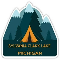 Sylvania Clark Lake Michigan Suvenir Vinil naljepnica za naljepnicu Kamp TENT dizajn