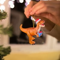 Eguiwyn lifting božićni dinosaur ukras privjesak privjesak božićni ukrasi visi s jednom veličinom
