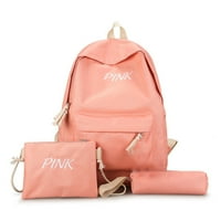 Wmkox8yi ruksak za školu, platneni ruksak za slobodno vrijeme za žene djevojke, multifunkcionalni ruksak studentskog kapaciteta za tinejdžere, ruksak, torbu, set futrole olovke