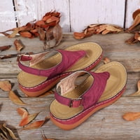 Aueoeo Sandal papuče za žene, ženske ljetne flip flops klinove ležerne ravne sandale Udobne ankete elastične