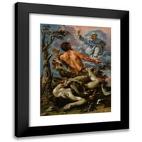 Alessandro Rosi Crni moderni uokvireni muzej umjetnički print pod nazivom - Cain i Abel