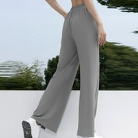 Lilgiuy ženske hlače za žene sa labavim draperima, visokom elastičnošću, zaštiti od sunca, sportske