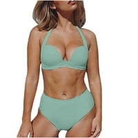 Ženski kupaći kostimi Tummy Control Plus Size Coleit Coverit Povezivanje Split Solie čelični bikini
