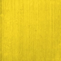 Ahgly Company u zatvorenom kvadratu Čvrsti žuti modernih prostirki, 5 'kvadrat