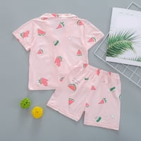 Djevojčica Toddler set kratkih rukava Watermelon tiskani TOP kratke hlače Summer Casual Pajamas Set