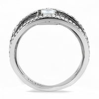 LUXE nakit nakit dizajnirani od nehrđajućeg čelika zadružni prsten za žene sa kubnim cirkonijom - veličine