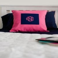 Viv & Lou Custom Emsoided modni jastuk za ispis s imenom ili monogramom Pink - Bez vezenja
