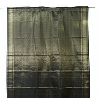 Indijska sari prozor za obradu prozora Crna Sari Drape