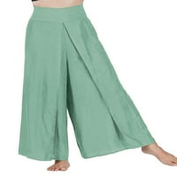 Hirigin Women Ljeto Loose hlače, visoka elastična struka gležnjana pantalone za gledanje šljokica za
