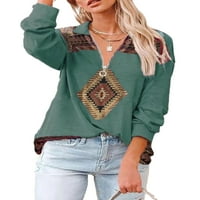 Haite majica za žene Seksi V izrez dugih rukava TUNIC TOPS Bluze etničkog stila