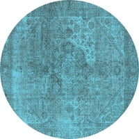 Ahgly Company u zatvorenom okruglom orijentalnom svjetlošću Plavi industrijski prostirke, 5 'krug