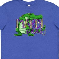 Inktastic Mardi Gras Alligator sa majicom za mlade perle