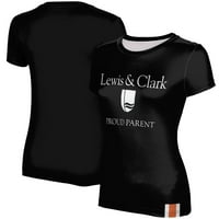 Ženska crna Lewis & Clark College Pioneers Ponosna majica roditelja