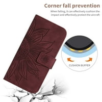 -Plivnost Kompatibilan je s koferom za iPhone Pro MA novčanik, koža osjet na dodir mekog TPU Flip podesiva