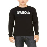 Muški freecain v crni majica s dugim rukavima