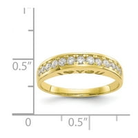 10k žuto zlato polirano volim te zauvijek CZ CUBIC cirkonije simulirana dijamantska prstena veličine 7. Nakit pokloni za žene