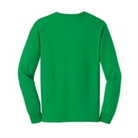 Big Veličina Incan Motif ultra pamučna grafička majica s dugim rukavima - Irski zeleni 5xl