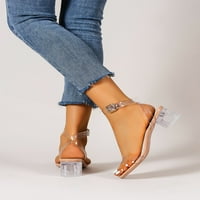 Ženski prozirni gležnjače za kaznene sandale za pete Bež CN35