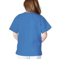 Ženske košulje žene kratki rukav V-izrez V-izrez Radne majice plava m