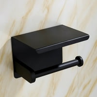 Početna kupaonica Zidni toaletni toaletni papir papirnati ručnik od nehrđajućeg čelika postolje sa držačem telefona, crna