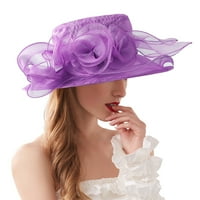 Dame Sun Hats Zaštita od sunca Sklopljiva proljetna ljetna mreža za sunčanje cvijeće Vjenčanje Veliki