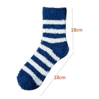 Dyfzdhu čarape za žene Djevojke Coral Socks uzorak Novost Slatka koraljne čarape prugaste čarape