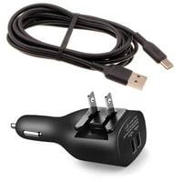 Za Moto G Stylus 5G 2-in-car kućni punjač - 6FT dugi USB-C kabel tipa C kabela putni adapter za punjenje
