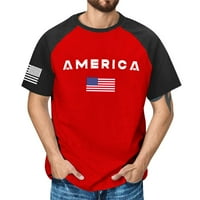 Teške pamučne majice Muške muške majice Muške folije Vrhunski dan za muške neovisnosti Mali ispis Color