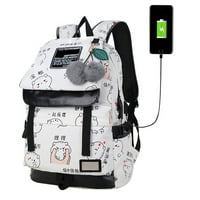 Mortolo ramena torba pisma ispis ruksaka USB torba za žene za prijenosnih računala Travelne torbe za