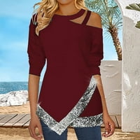 Ženske zimske ležerne majice dugih rukava Tunic Theps savezani pogranični bluza pulover ženske novitete