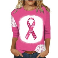 Fanxing majica za dojku Žene ružičaste vrpce Rak preživjelog košulja kauzal kratkih rukava Podrška za
