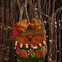 Božićne torbe za poklon za višekratnu torbu za snjegović Elk Santa tkanina od bombona