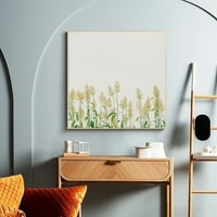 Sadnice pšenice slikanje platno Zidno umjetnost s uokvirenim, kvadratnim verzijom Moderni zidni dekor,