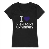 Republički proizvodi 550-311-BLK- High Point University I Volim Ženska majica, Crna - Mala