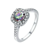 Fledorashia prstenovi za žene Mather's Day Pokloni Luksuzni sjajni prsten za rinestone Simulacija dragulja