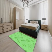 Ahgly Company u zatvorenom pravokutniku smaragdno tepihe zelene površine, 4 '6'