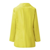 Kaput za žene casual solid color labav kardigan sa džepnim kaputom s dugim rukavima V-izrezom