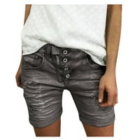 Žene Ležerne prilike kratke hlače Ljetne hlače Dno su rastrgane traperice XL na klirensu