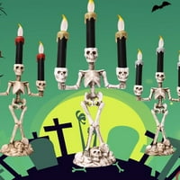 Trostruka Halloween Svjetla za svijeće Svjetlo, Skeleton Ghost Head LED belačića svijeća Akumulator