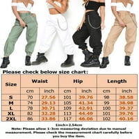 Avamo Žene Konkurent harem hlače Casual High Squist Solid Color Jogger Hip Hop pantalone PUĆE HLAČE