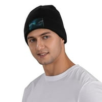 Space Nebula Stars Knit Beanie Hat, Zimska kapa za meke tople klasične šešire za muškarce, crna