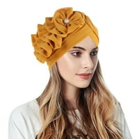 Hat turbana za žene glave zamotavanje casual solid cvjetova glava za glavu slouuchy kapa za glavu