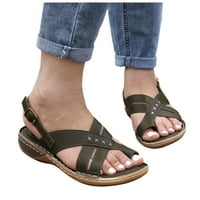 DMQupv Hot Sandale za žene cipele za cipele Buckle Flip sandale floptiraju kaiševe ženske sandale biserne